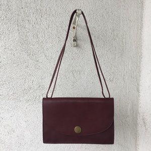 Slim leather shoulder/crossbody bag